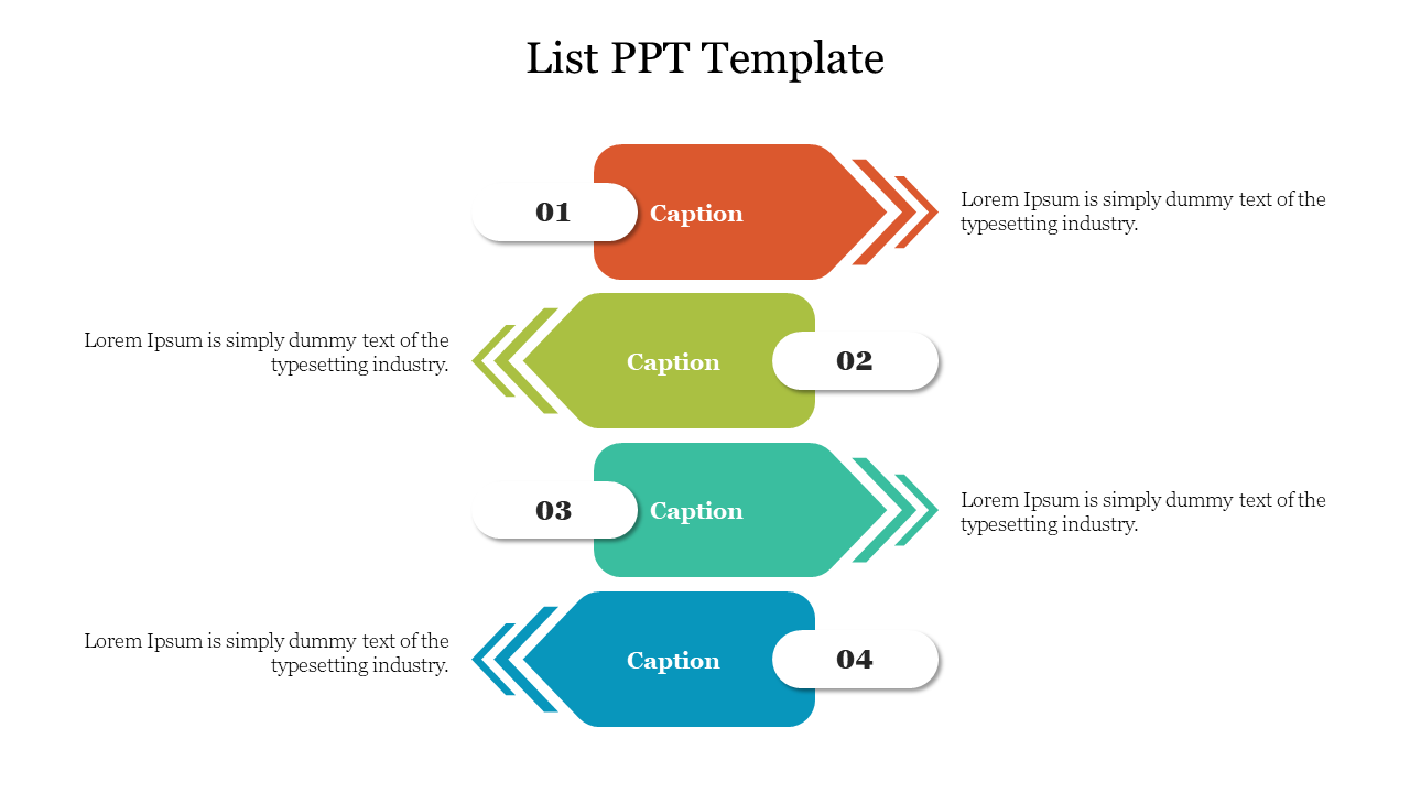 List PPT Template Free